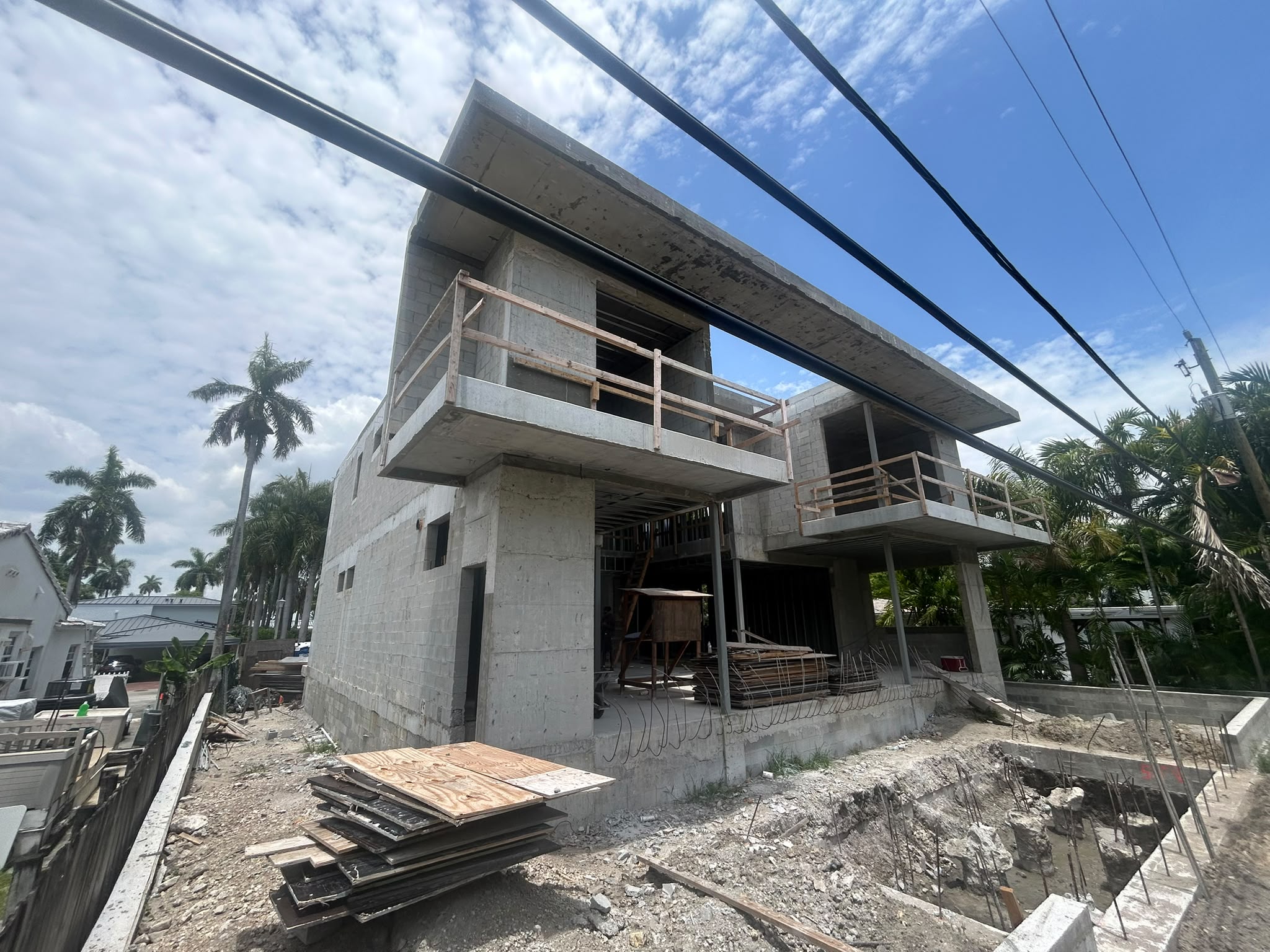 New construction concrete block home